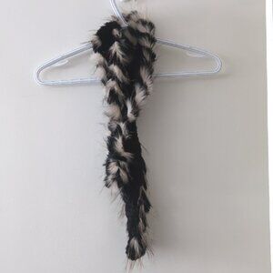 Dino Gaspari rabbit with racoons fur scarf